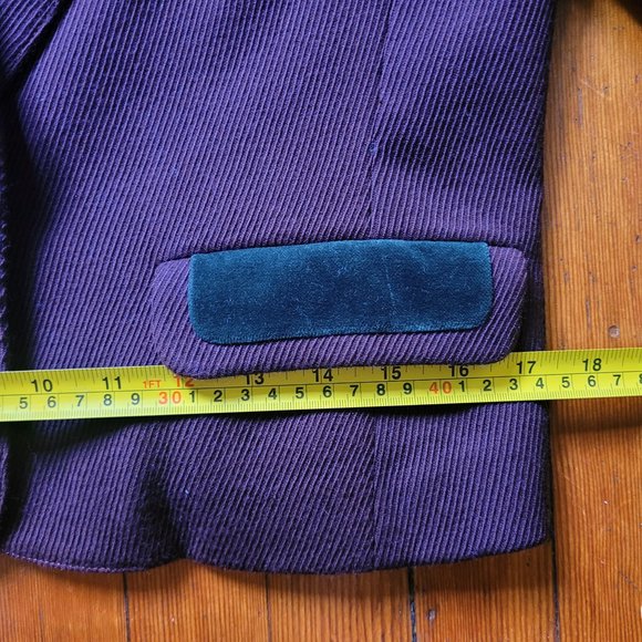 Vintage Alfred Sung Wool Corduroy Velvet Blazer, Small - Picture 7 of 13